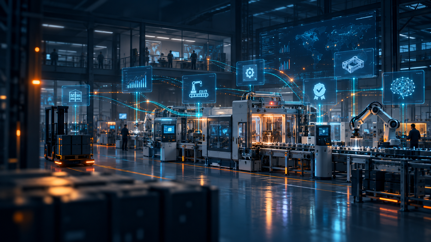 Dijital sistemlerle entegre akıllı üretim tesisi